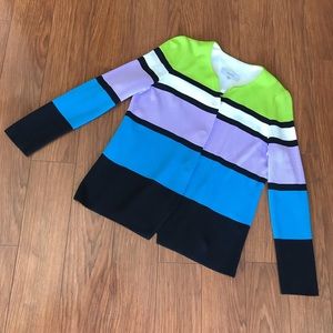 Exclusively MISOOK Multicolor Knit 90’s Style Cardigan/Sweater Sz Medium